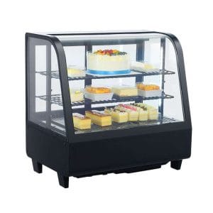Armário expositor refrigerado de bancada 100 litros Preto 682 x450 x675h mm