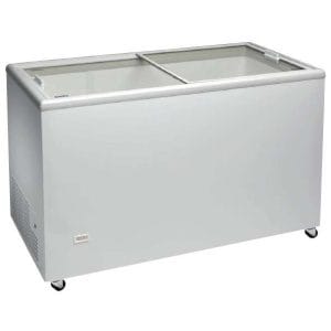 Congelador horizontal com porta de vidro deslizante