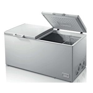 Congelador horizontal de porta dupla com porta articulada