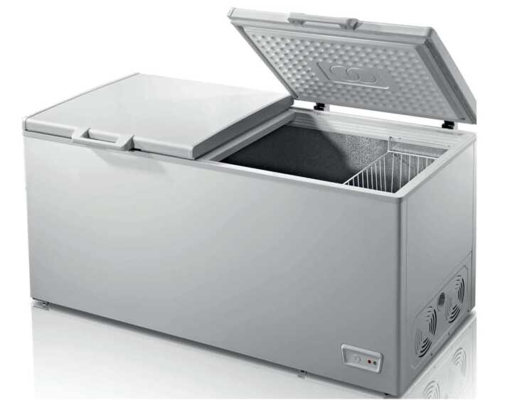 Congelador horizontal de porta dupla com porta articulada - Hotelequip.pt Congelador horizontal de porta dupla com porta articulada