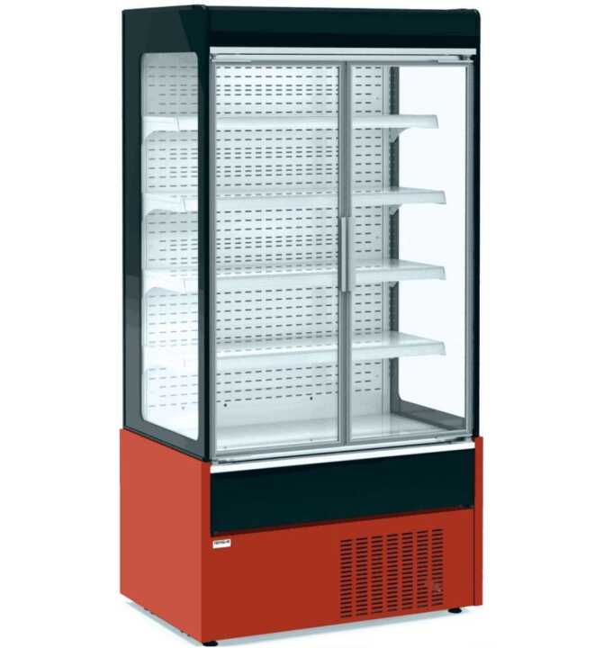 Mural expositor refrigerado com portas de vidro 4 prateleiras Profundidade 700 de 1530 x700 x1990h mm MAE150PV-R cor VERMELHO - Hotelequip.pt Mural expositor refrigerado com portas de vidro 4 prateleiras Profundidade 700 de 1530 x700 x1990h mm MAE150PV-R cor VERMELHO