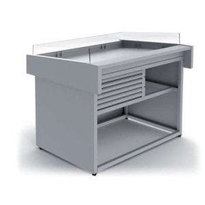 Balcão de peixe dim.2200x950x990h mm