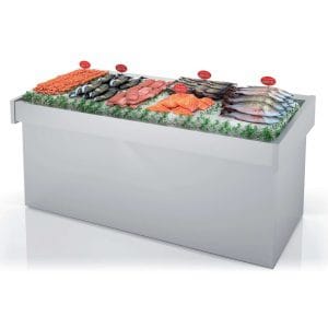 Balcão de peixe neutro dim.2700x950x990h mm