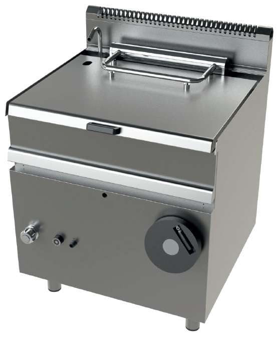 Frigideira basculante a gás 12Kw com fundo de cuba em aço macio Série 700 com dimensões 800x730x900h mm - Hotelequip.pt Frigideira basculante a gás 12Kw com fundo de cuba em aço macio Série 700 com dimensões 800x730x900h mm