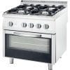 Fogão a gás com forno elétrico de convecção GN1/1 4 queimadores 800x700x850h mm 3