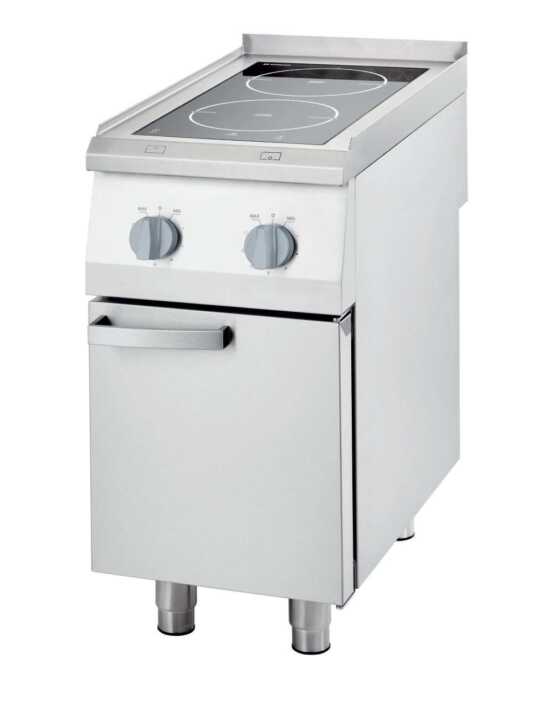 Fogão de indução com armário 2 zonas 400x700x850h mm 2x3 Fogão de indução com armário 2 zonas 400x700x850h mm 2x3