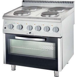 Fogão elétrico com forno de convecção 4 zonas 800x700x850h mm 4x2