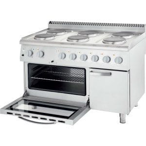 Fogão elétrico com forno estático 6 zonas 1200x700x850h mm 6x2
