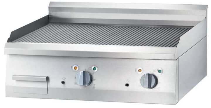 Fry Top eléctrica de mesa em chapa de aço rectificada com ranhuras 800x700x250h mm 8 Fry Top eléctrica de mesa em chapa de aço rectificada com ranhuras 800x700x250h mm 8