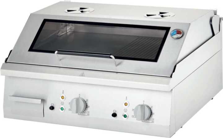 Fry Top eléctrica de mesa em aço rectificado com placa ranhurada COM CAPA 800x700x250h mm 8 Fry Top eléctrica de mesa em aço rectificado com placa ranhurada COM CAPA 800x700x250h mm 8