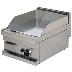 Fry Top a gás de mesa em aço rectificado liso 15 mm 4