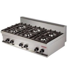 Fogão De Mesa A Gás 6 Queimadores 6X6Kw 1200X700X290H mm