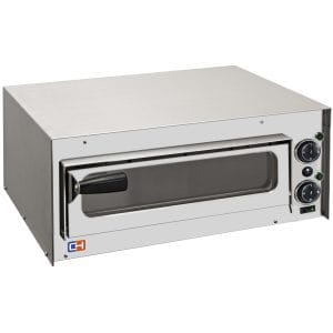 Forno de pizza elétrico compacto 1 pizza de diâmetro 35 cm com porta de vidro
