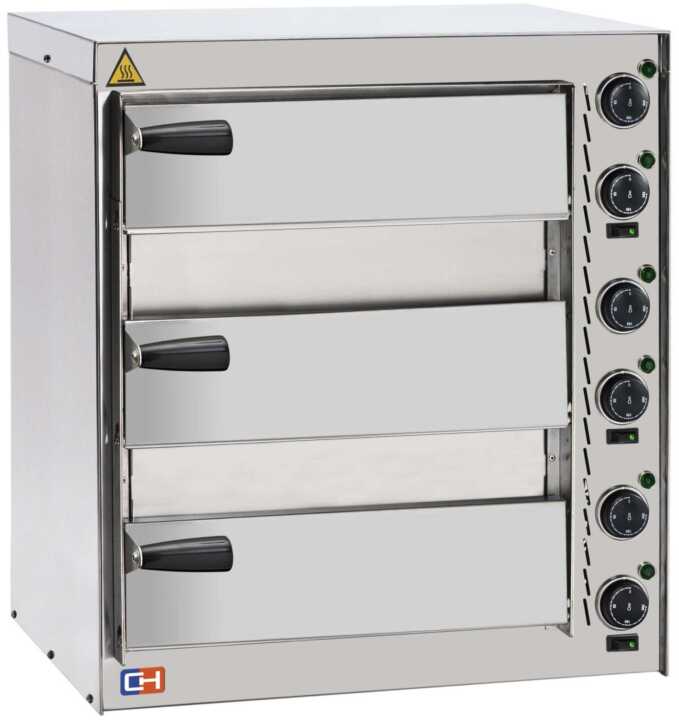 Forno de pizza elétrico compacto 3 pizzas de diâmetro 35 cm - Hotelequip.pt Forno de pizza elétrico compacto 3 pizzas de diâmetro 35 cm