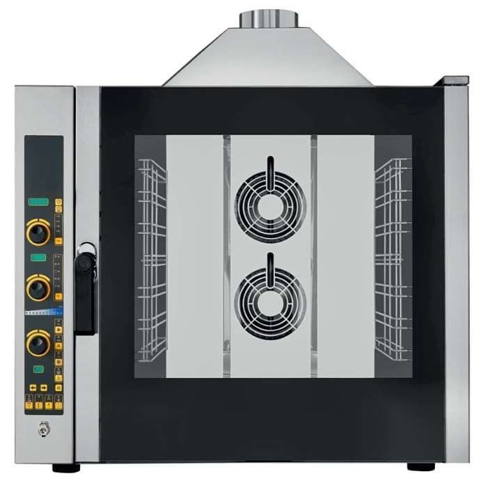 Forno De Convecção A Gás Electrónico Com Vapor 7 Tabuleiros Gn1/1 - Hotelequip.pt Forno De Convecção A Gás Electrónico Com Vapor 7 Tabuleiros Gn1/1