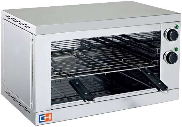 Salamandra eléctrica de resistência superior 2200W 600x300x360h mm com temporizador - Hotelequip.pt Salamandra eléctrica de resistência superior 2200W 600x300x360h mm com temporizador