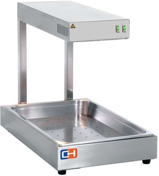 Aquecedor de frituras por radiação infravermelha 1000W GN1/1-65 com dimensões 560x500x330h mm - Hotelequip.pt Aquecedor de frituras por radiação infravermelha 1000W GN1/1-65 com dimensões 560x500x330h mm