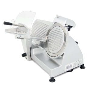 Fiambreira com 220 mm de lâmina e 240W de potência com base de alumínio fundido e envernizamento