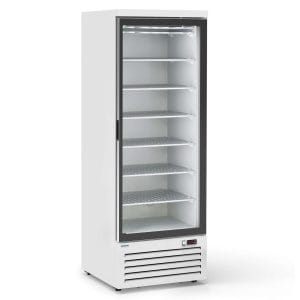 Congelador expositor 450 litros Porta de vidro lacado branco 700x700x2070h mm
