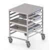 Carro De Tabuleiros Em Aço Inoxidável Para 8 Tabuleiros Gn2/1 660X750X900H mm