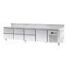 Mesa refrigerado central com 6 gavetas GN1/1-100 + 1 gaveta GN1/1-300 Fundo 700 de 2242 x700 x600h mm