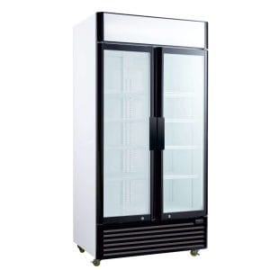Vitrina refrigerada 800 litros 2 portas com dobradiças de vidro 1000x730x2030h mm