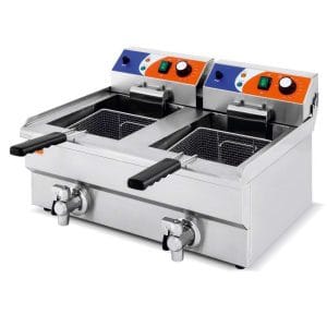 Fritadeira eléctrica 10+10 litros COM torneira 570x470x345h mm