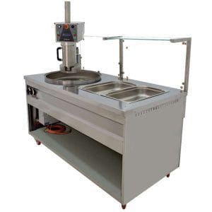Fritadeira eléctrica para churros 1600x800x850h mm com 1 frigideira de 600mm e 2 tabuleiros GN1/1