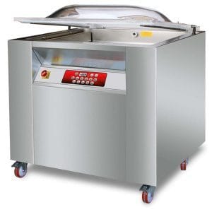 Máquina de embalagem a vácuo com câmara de vácuo de alta produção 2 barras de selagem 900+500mm