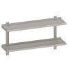 Prateleira de parede Dupla em aço inoxidável AISI 201 1200x300x660 mm