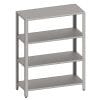 Estante de chão em aço inoxidável AISI 201 com 4 prateleiras 800x500x1800 mm