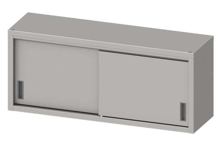 Armário mural em aço inoxidável AISI 201 com portas de correr 1200x400x600 mm - Hotelequip.pt Armário mural em aço inoxidável AISI 201 com portas de correr 1200x400x600 mm