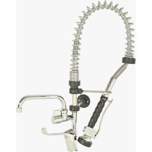 Torneira de duche de 2 águas e 1 orifício com misturadora de alavanca curta