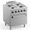 Fogão A Gás De 4 Bocas Com Forno Elétrico Estático Gn2/1 Fundo 700