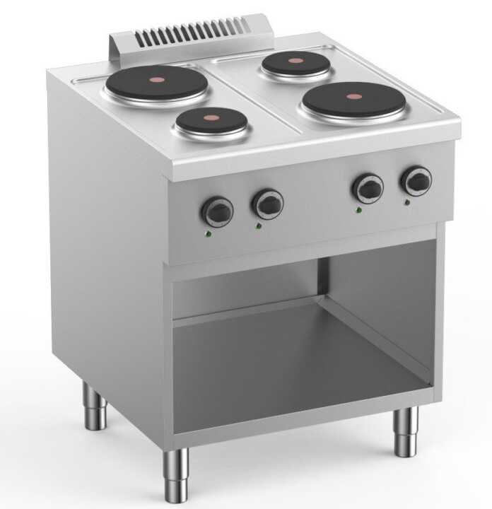 Fogão Elétrico De 4 Placas Com Móvel 700 - Hotelequip.pt Fogão Elétrico De 4 Placas Com Móvel 700