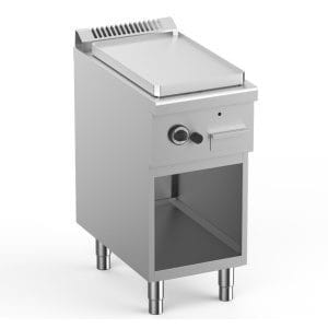 Frytop A Gás Em Aço Rectificado 40 Cm Com Potência De Armário 5 Kw