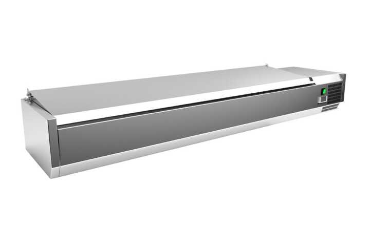 Vitrina 8 tabuleiros GN1/3 com tampa 1800 x395 x270h mm - Hotelequip.pt Vitrina 8 tabuleiros GN1/3 com tampa 1800 x395 x270h mm