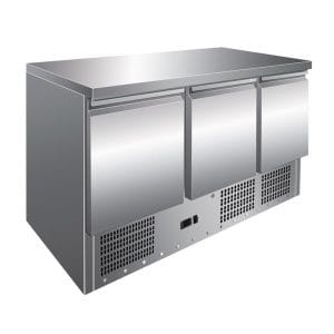 Mesa compacta refrigerada de 3 portas GN1/1