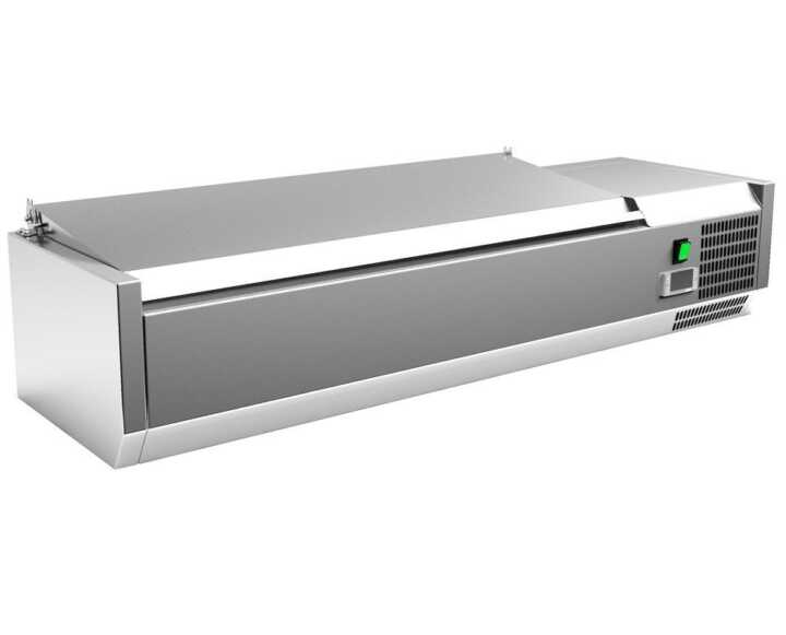 Vitrina GN1/4 de 5 cubas com tampa 1200 x335 x270h mm - Hotelequip.pt Vitrina GN1/4 de 5 cubas com tampa 1200 x335 x270h mm