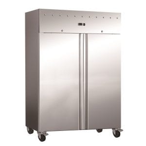 Armário para congelados GN2/1 Aço inoxidável 2 portas 1200 litros 1340x810x1989h