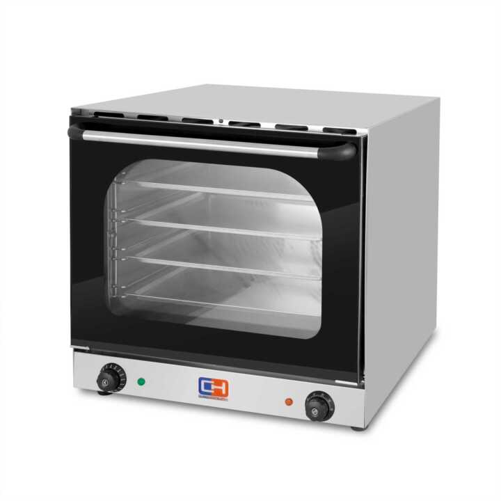 Forno elétrico de convecção para snacks 4 tabuleiros 435x315 mm - Hotelequip.pt Forno elétrico de convecção para snacks 4 tabuleiros 435x315 mm