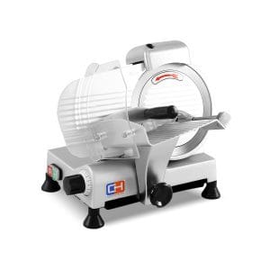 Fiambreira Lâmina de 220 mm e potência de 210 W Alumínio anodizado e base