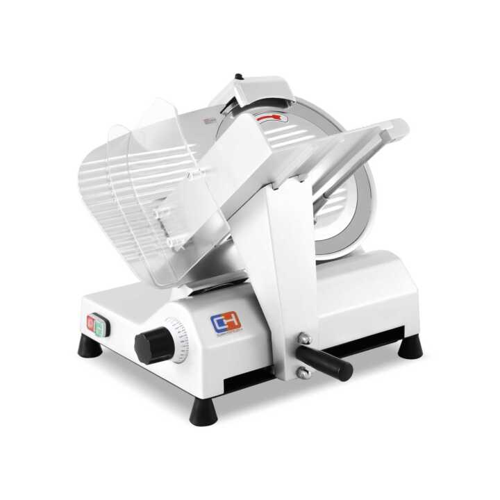 Fiambreira Lâmina de 300 mm e potência de 270 W Alumínio anodizado e base - Hotelequip.pt Fiambreira Lâmina de 300 mm e potência de 270 W Alumínio anodizado e base