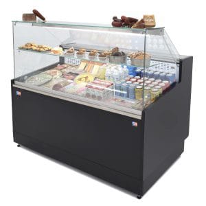 Armário expositor refrigerado 1 metro Profundidade 973 mm Frio estático