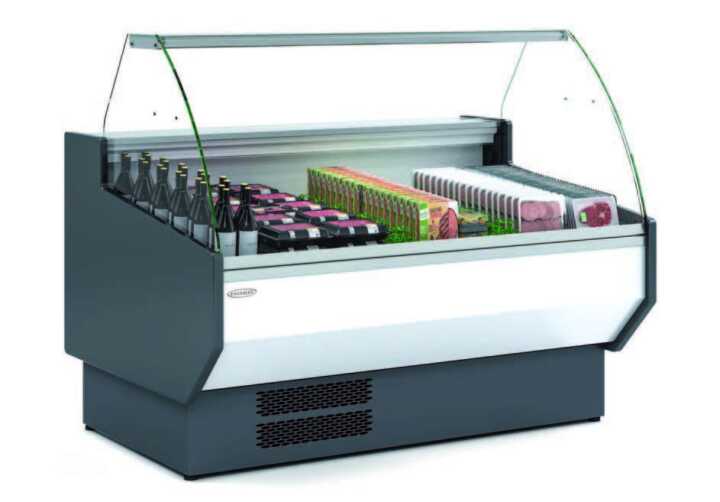 Vitrina Refrigerada Com Vidro Curvo Profundidade 1100 Dim Vitrina Refrigerada Com Vidro Curvo Profundidade 1100 Dim