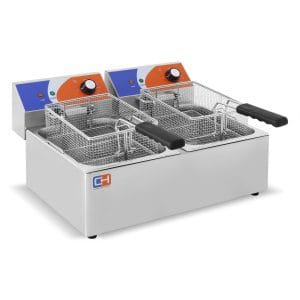 Fritadeira eléctrica 6+6 litros SEM torneira 550 x420 x290h mm