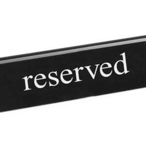 Sinal de mesa reservada, reserved, 130x30x(H)38mm