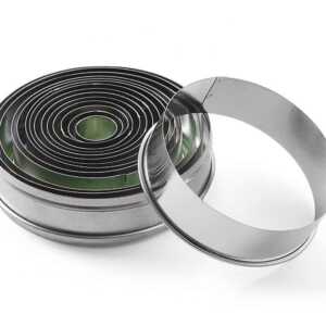 Conjunto de cortadores para pastelaria, com rebordo liso, ø19-112, (H)35mm