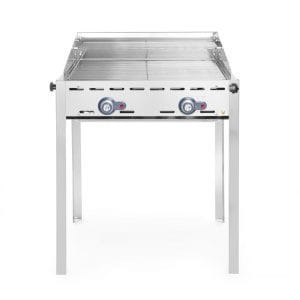 Green Fire com 2 bicos de gás, 2 grelhas para churrasco Gastronorm 1/1 em aço inoxidável, 11,6kW, 740x612x(H)825mm