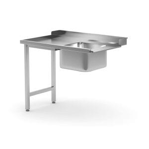 Mesa de carregamento para máquina de lavar loiça, 1 pia, lado esquerdo, 1200x700x(H)850mm